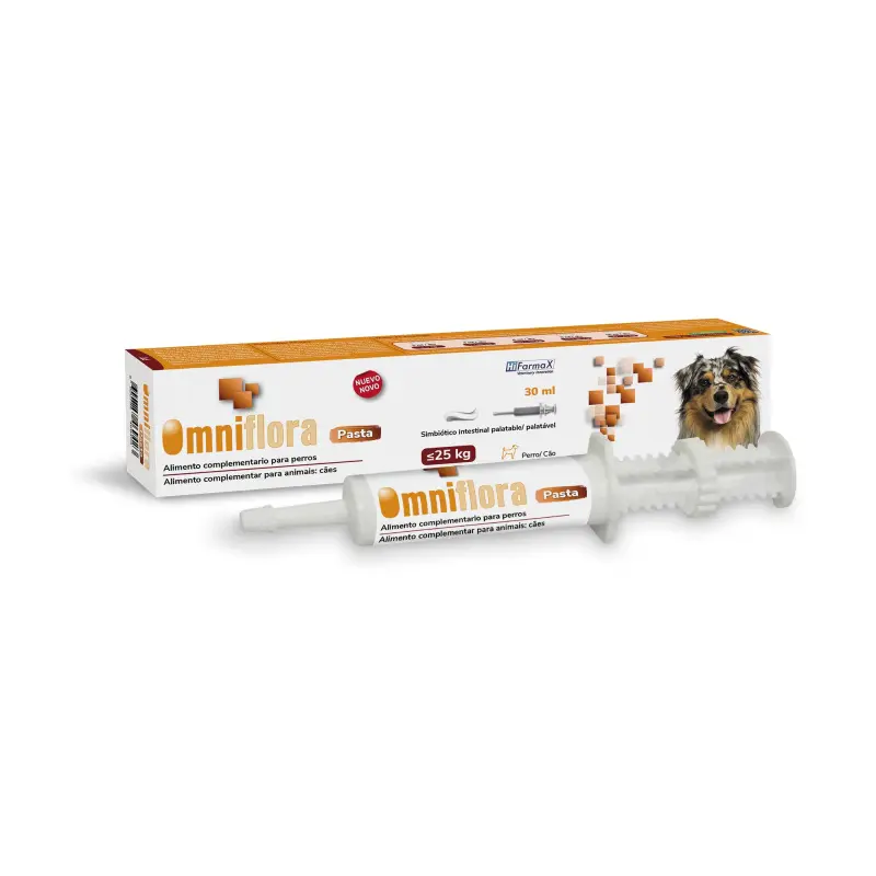 Omniflora Pasta 30 ml – Simbiótico Intestinal para Perros Medianos y Grandes