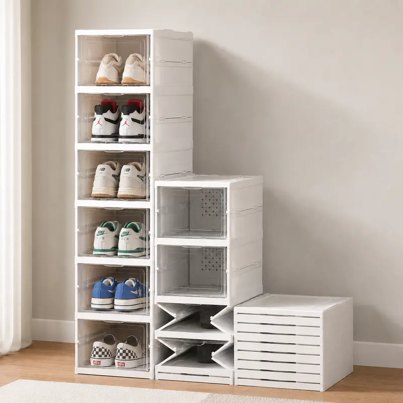 Organizador de Zapatos Modular con Estantes y puerta.