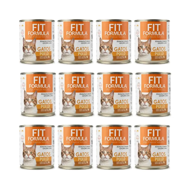 Pack 12 Latas Gato Fit Formula Sabor Pollo