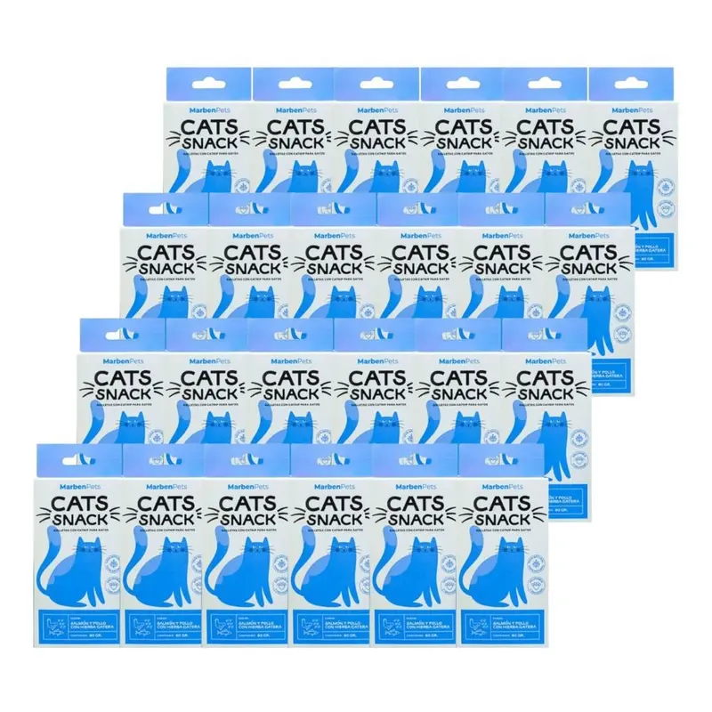 Pack 24x Cats Snack Hierba Gatera Salmón y Pollo 80g