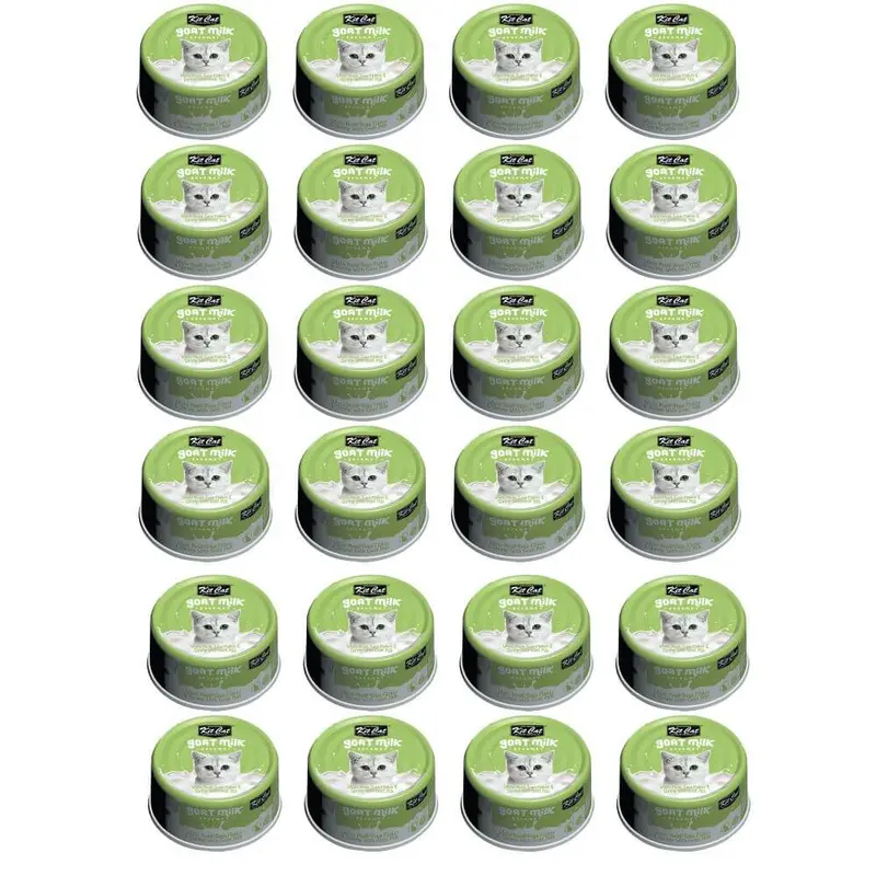 Pack 24x Kit Cat Goat Milk Gourmet Tuna & Shrimp 70Gr