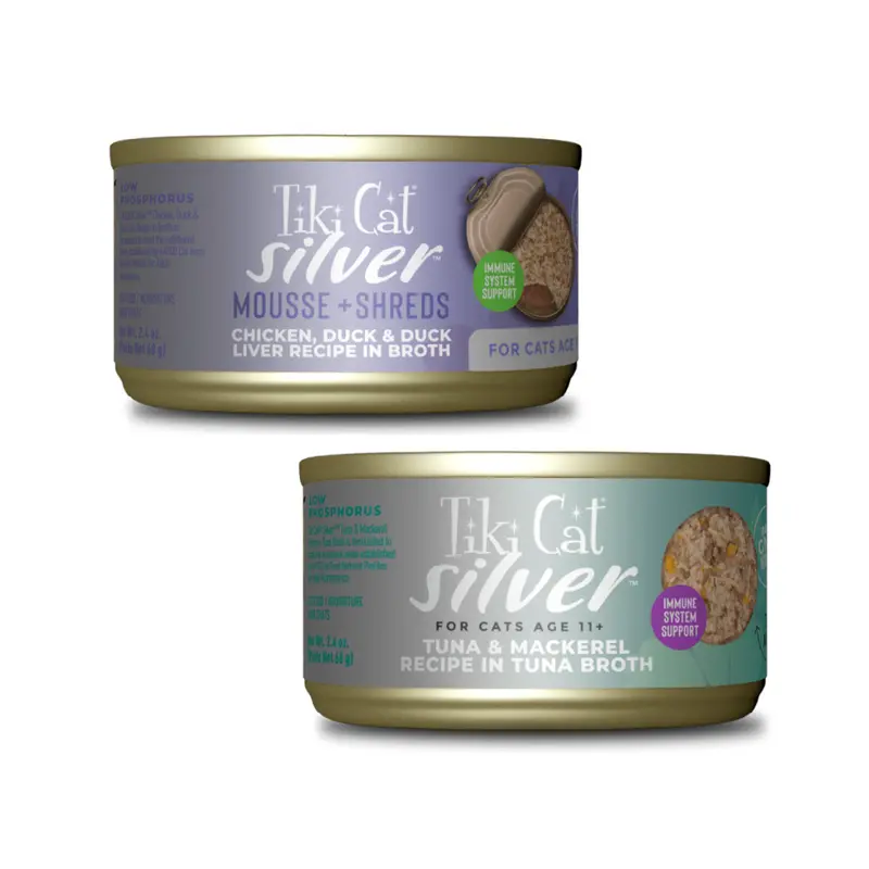 Pack 2X Tiki Cat Silver Mix