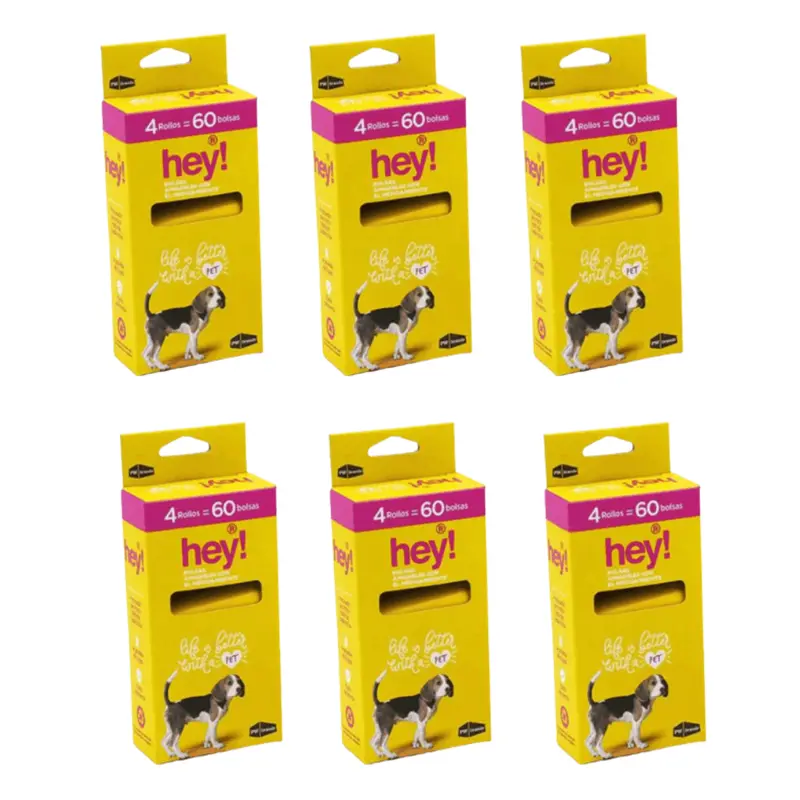 Pack 360 Bolsas Hey! - 24 rollos de Bolsas Higiénicas