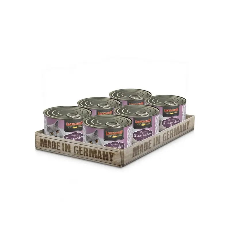 Pack 6x Leonardo Latas  Quality Seleccion Conejo 200gr