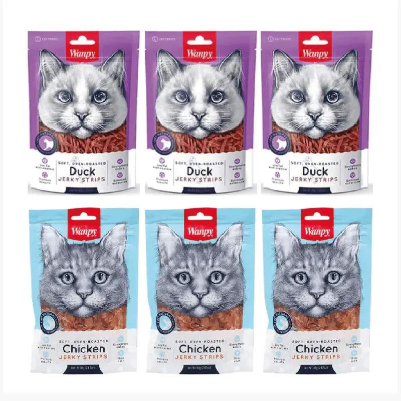 Pack 6x Snack Gato Wanpy Duck & Chicken