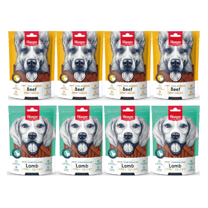 Pack 8x Snack Perro Wanpy Beef & Lamb