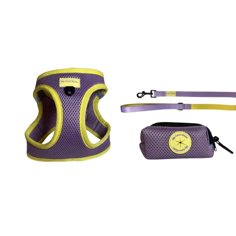 Pack Ahorro Arnés Body para perro + Correa + Portabolsas Fresh Purple
