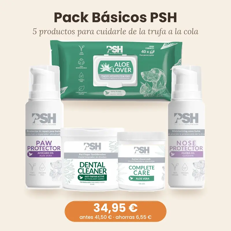 Pack Básicos PSH – Kit de cuidado para perros y gatos (5 productos)