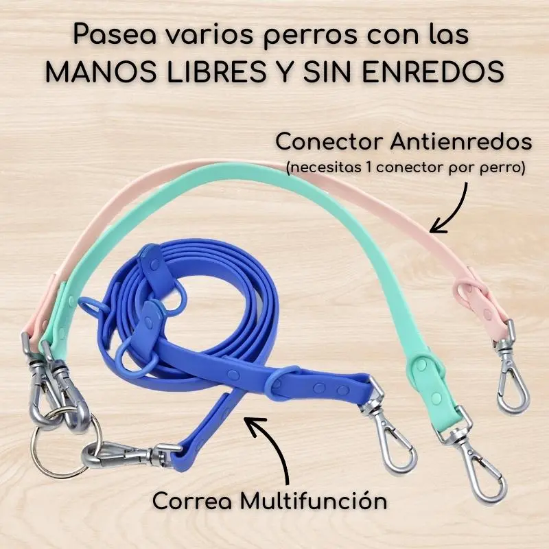 PACK Correas MANOS LIBRES + 2 Conectores SIN ENREDOS