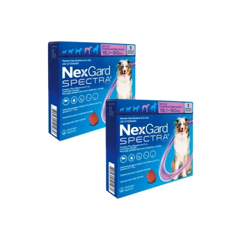 Pack2x Nexgard Spectra 15 - 30 kg 3 Comprimidos