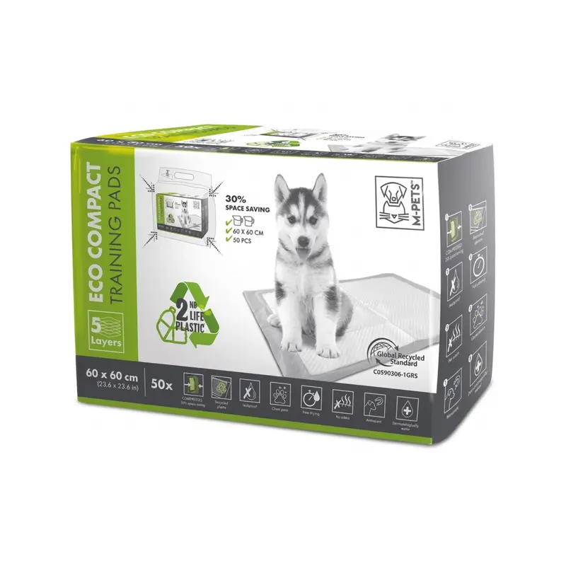 Pads de Entrenamiento para Cachorro Eco M-Pets 60X60 50 unidades