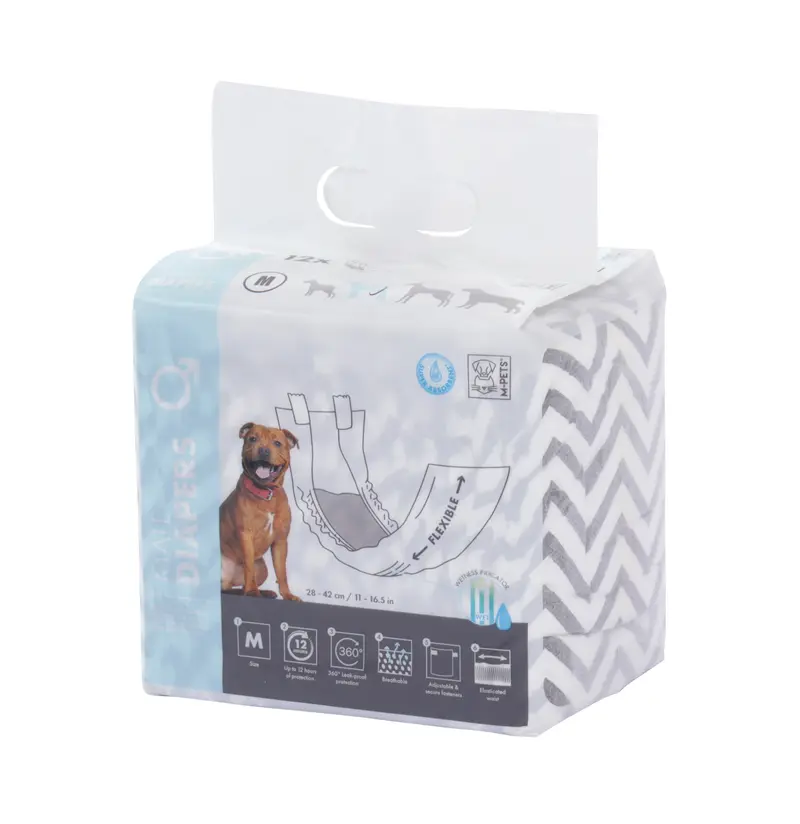 Pañales Desechables para Perro Macho con Indicador de Humedad – Faja Envolvente (Belly Band) | M‑PETS®