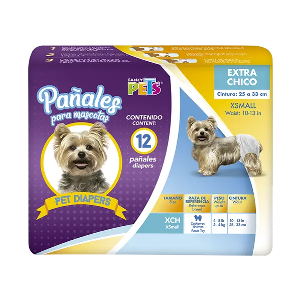 Pañales para perro XCH 12 pzas (25 a 33 cm)