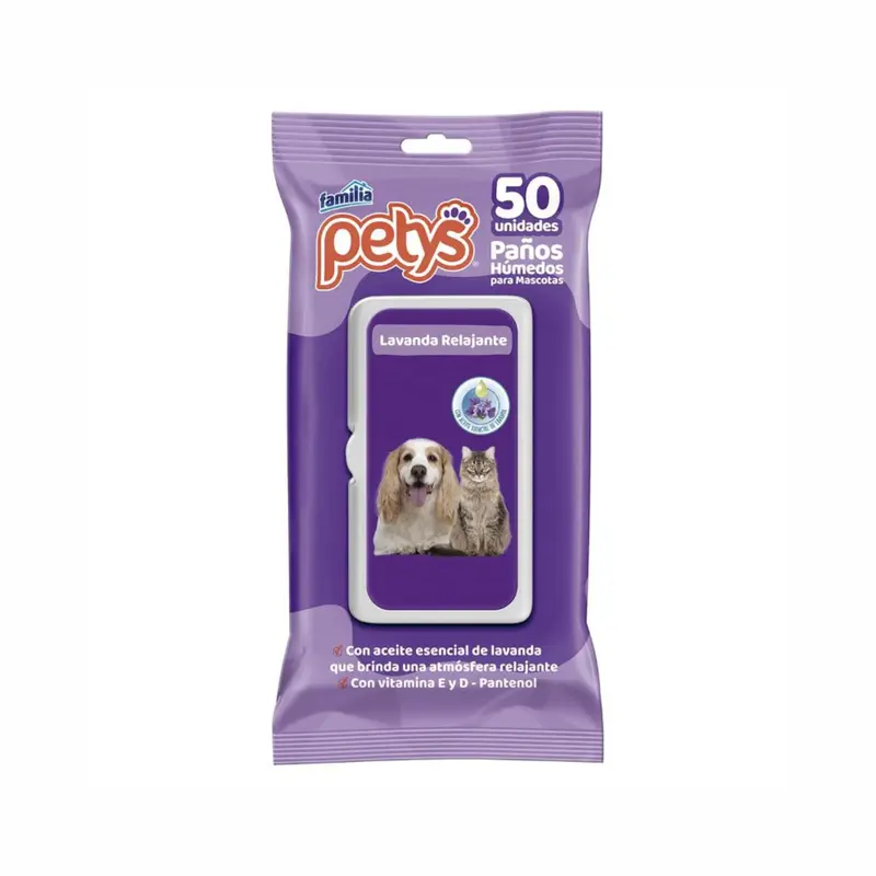 Pañitos Petys Humedos Lavanda 50und