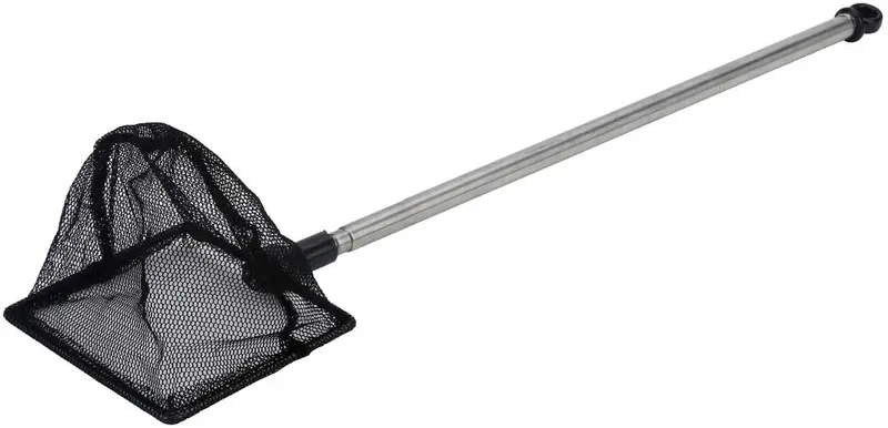 Pawfly - Red de pesca para acuario (tamaño pequeño, con mango largo extensible de 22,86 a 24.0 in)