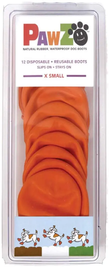 Pawz Botas para perros, impermeables, XS, Anaranjado