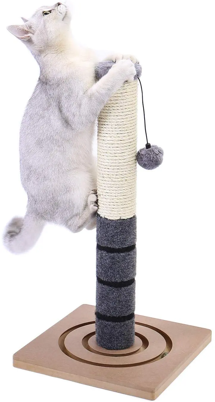 Pawz Road Cat Scratching Post Cat Juguetes interactivos – Poste extra y bola de peligro incluido– 22 pulgadas