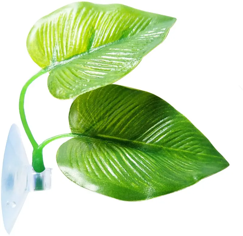 Peces Betta Leaf Pad Betta hamaca juguetes plástico Plantas de acuario con ventosa verde