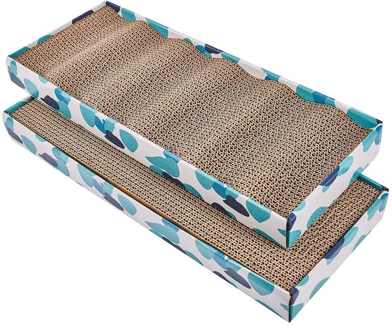 PEEKAB - Rascador de gatos de cartón, reversible, almohadilla para rascar gatitos, cama corrugada para rascar incluida.
