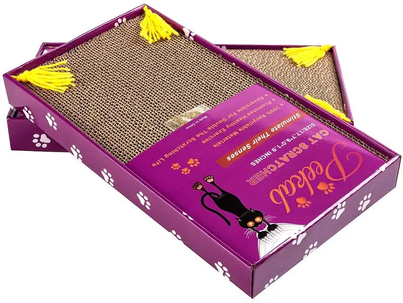 PEEKAB - Rascador para gatos (cartón reversible, incluye rascador para gatos)