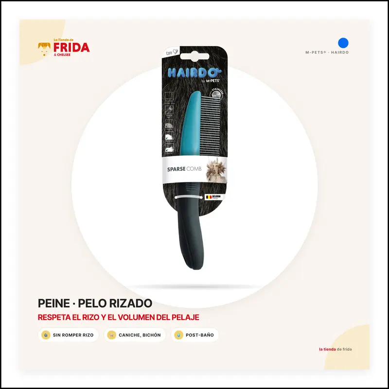 Peine de Dientes Anchos (Sparse Comb) HAIRDO para Perros | M‑PETS®