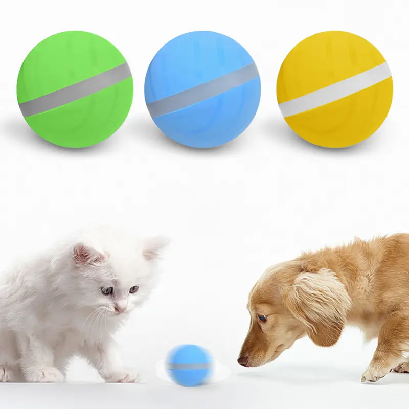 Pelota Inteligente Automática para Mascotas con Carga USB