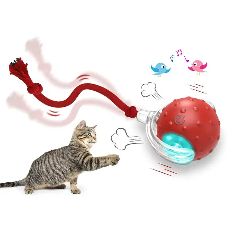 Pelota Interactiva para Gatos con Movimiento Automático – Juguete Rodante Super Drive