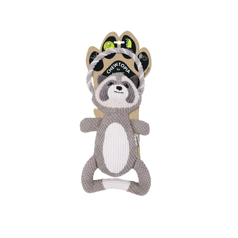 Peluche CHEWTOPIA ECO Raccoon (Mapache) (Mapache) para Perro – 99% Materiales Reciclados | M-PETS®
