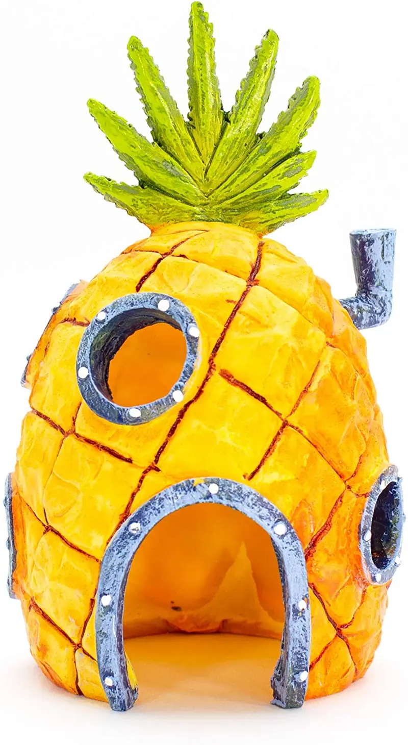 Penn-Plax - Adornos para acuario con licencia oficial de Bob Esponja de Nickelodeon - Seguro para tanques de agua dulce y salada