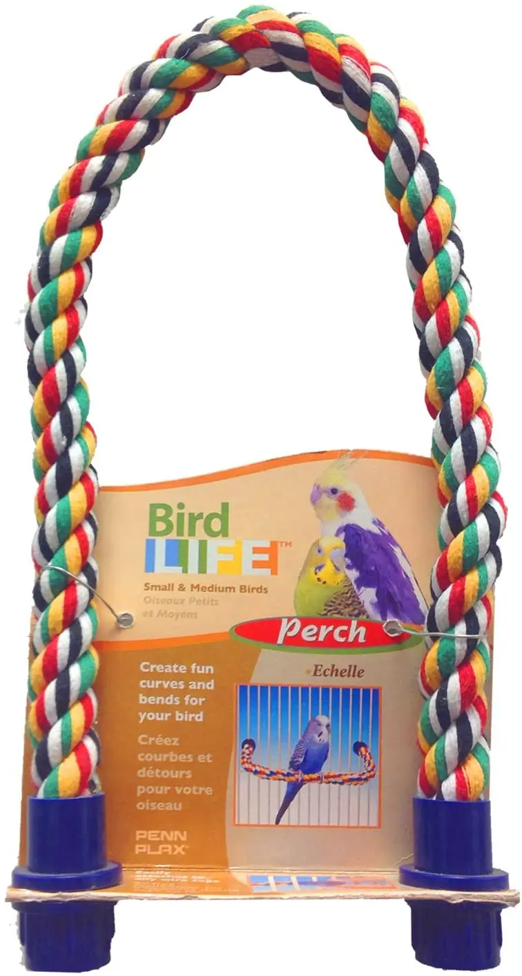 Penn-Plax (PEN-005 - Percha de cuerda para pájaro pequeño (21 x 5/8 pulgadas) de diámetro
