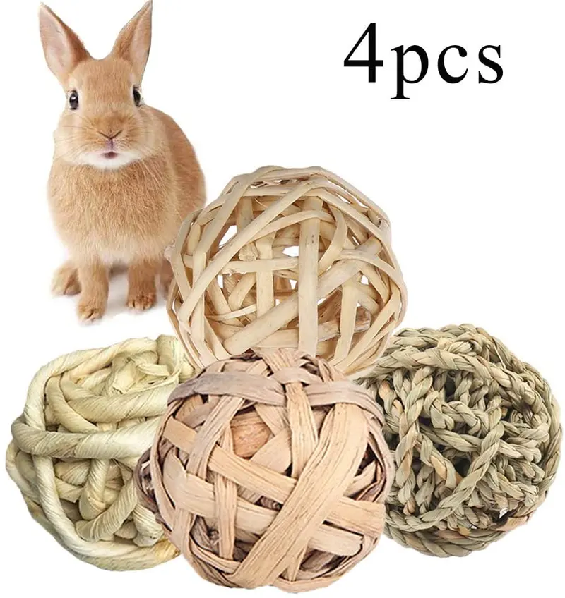 Pequeños Animales Actividad juguete, bolas, Natural Masticar bola divertido del animal doméstico