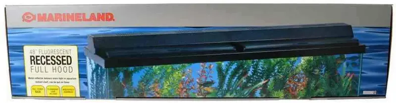 Perfecto Manufacturing Recessed Full Fluorescent Light Hood Black 48 Inch X 12 Inch
