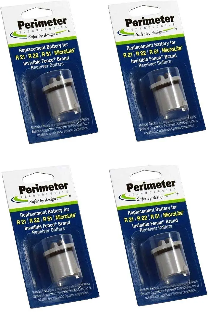 Perímetro tecnologías cuatro unidades valla de perro baterías para Invisible Fence R21 o R51 receptor collares por