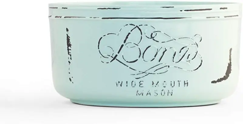 Pet Champion 32 oz clásico Mason Jar – Cuenco de melamina, color verde azulado, tamaño mediano