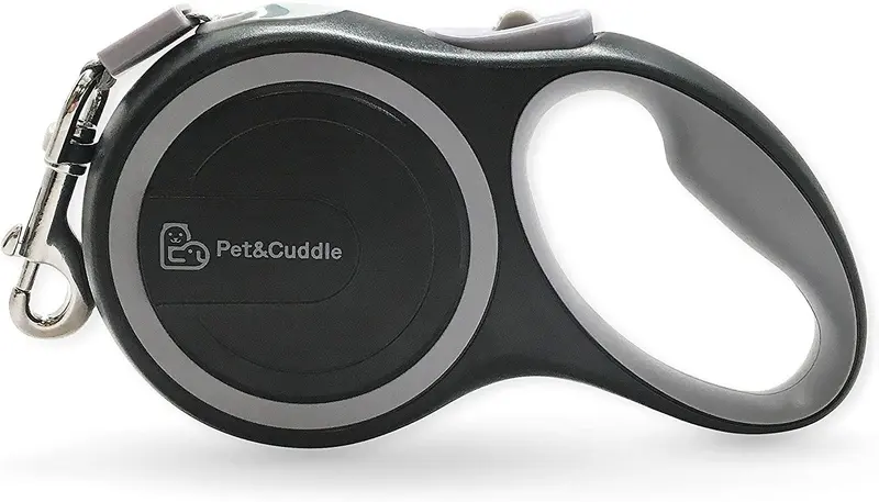 PET&CUDDLE Correa retráctil para perro, 16 pies, para perros pequeños a grandes de hasta 110 libras, botón de fácil cierre/liberación y mango ergonómico, correa de nailon resistente sin enredos