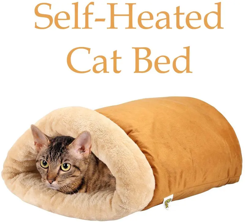 Pet Magasin Cama térmica para gatos, autocalentamiento, estilo cueva, cuatro vías, ajustado.
