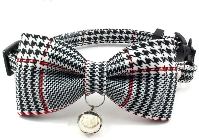PetFavorites - Collar con pajarita para gato con campana - Accesorio para ropa de cachorro y gatito con flores, ajustable y hecho a mano.