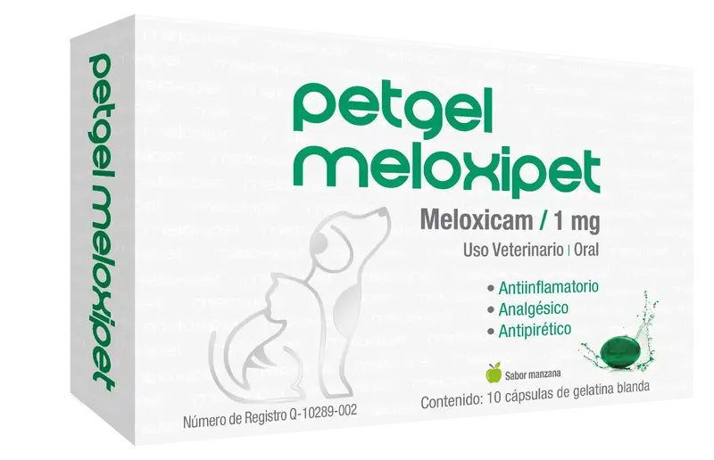 PetGel Meloxipet 10 cápsulas gelatina blanda ( Meloxicam 1 mg )