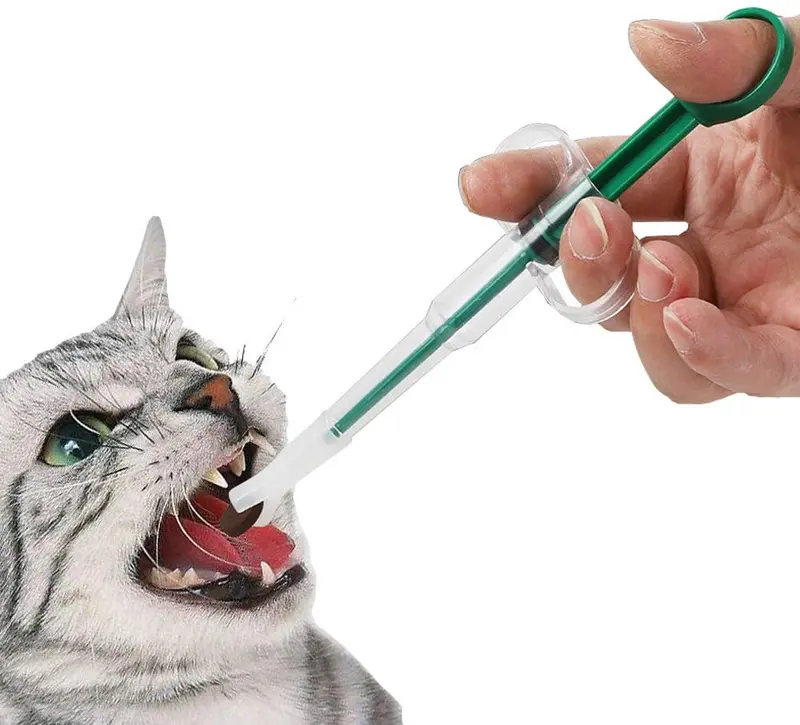 Pethouzz - Pistola de píldoras para perros, gatos, jeringa de punta suave, dispensador de alimentación médica para animales pequeños