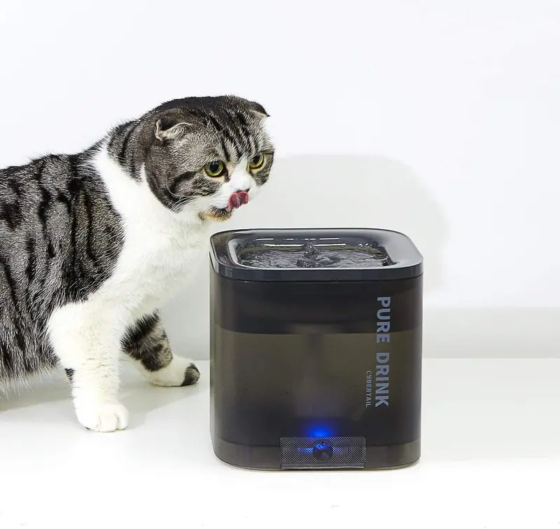 PETKIT CYBERTAIL Fuente para mascotas, 63oz/1.85L, 100% Automática