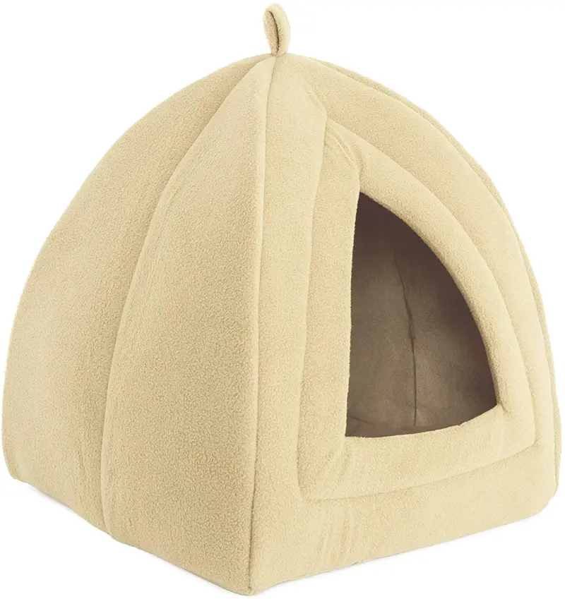 PETMAKER (Tano) Cama para mascotas de gato, Igloo- Suave interior cubierta tienda / casa para gatos, gatitos y mascotas pequeñas con cojín extraíble