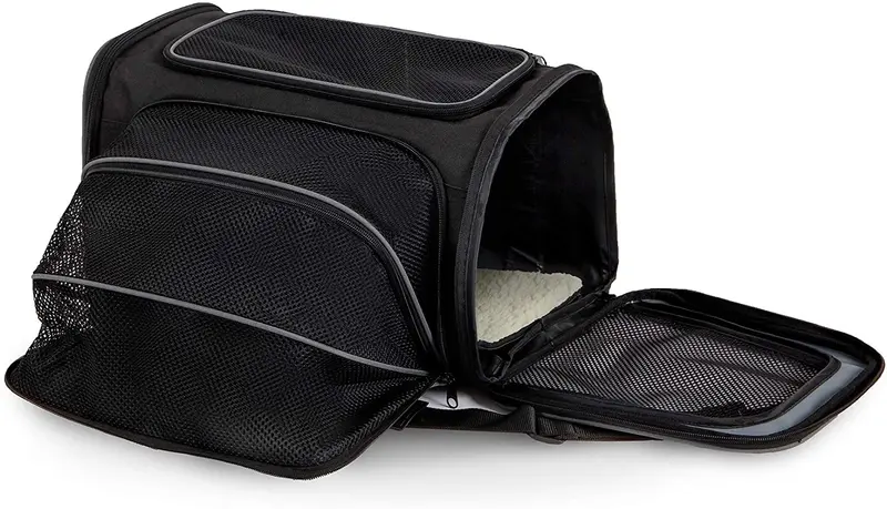 Petmate 21842 See and Extend Pets Carrier, Negro