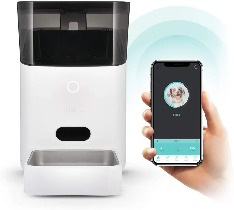 Petnet SmartFeeder (2ª generación) - Alimentador automático de mascotas con Wi-Fi con porciones personalizadas para gatos y perros - Aplicación para Android, iOS y funciona con Amazon Alexa