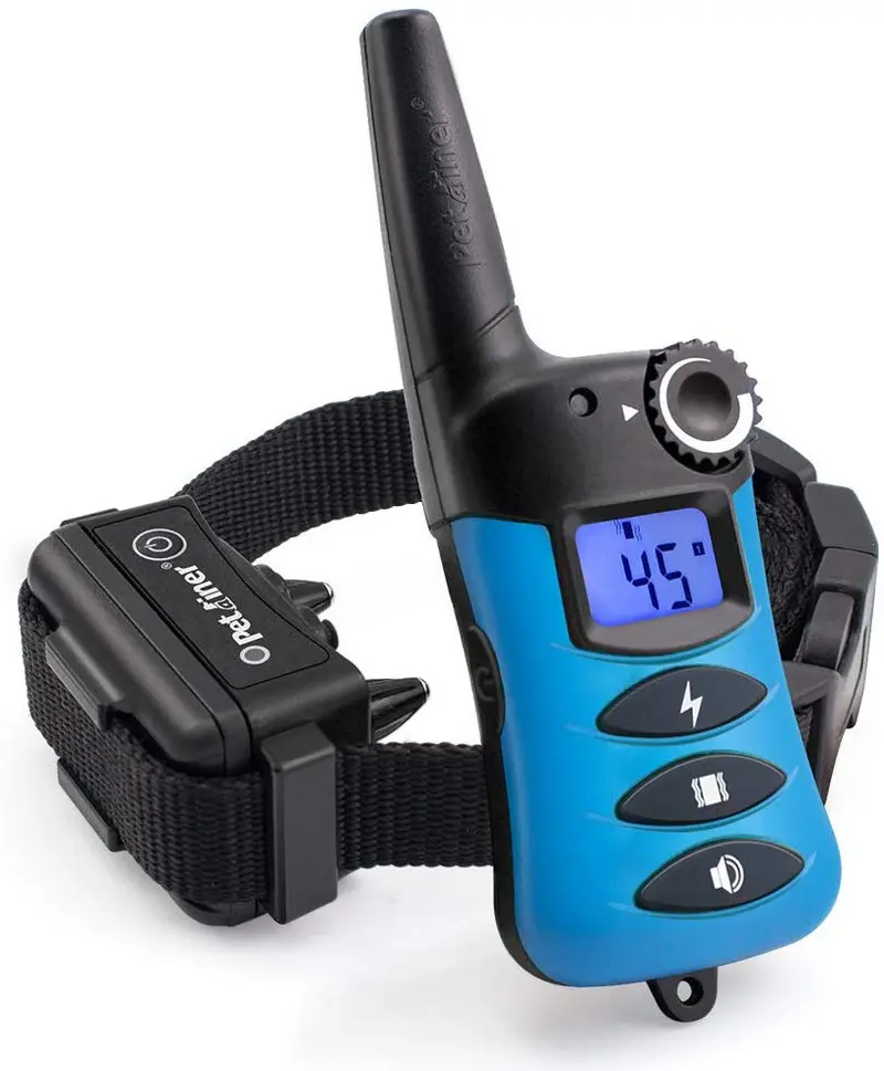 Petrainer 620 Collar de entrenamiento para perro, impermeable, recargable, con control remoto, de 1000 pies, con vibración de pitido, collar de choque eléctrico para perros (10-100 libras)
