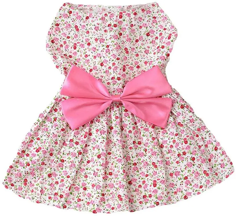 Petroom - Vestido de perro para cachorro, diseño de princesa floral para perros pequeños, gatos para verano