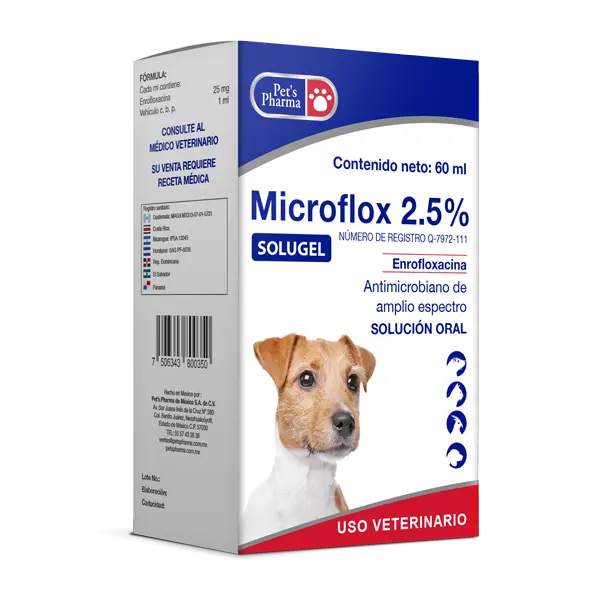 Pets Pharma Microflox 2.5% Oral 60 Ml