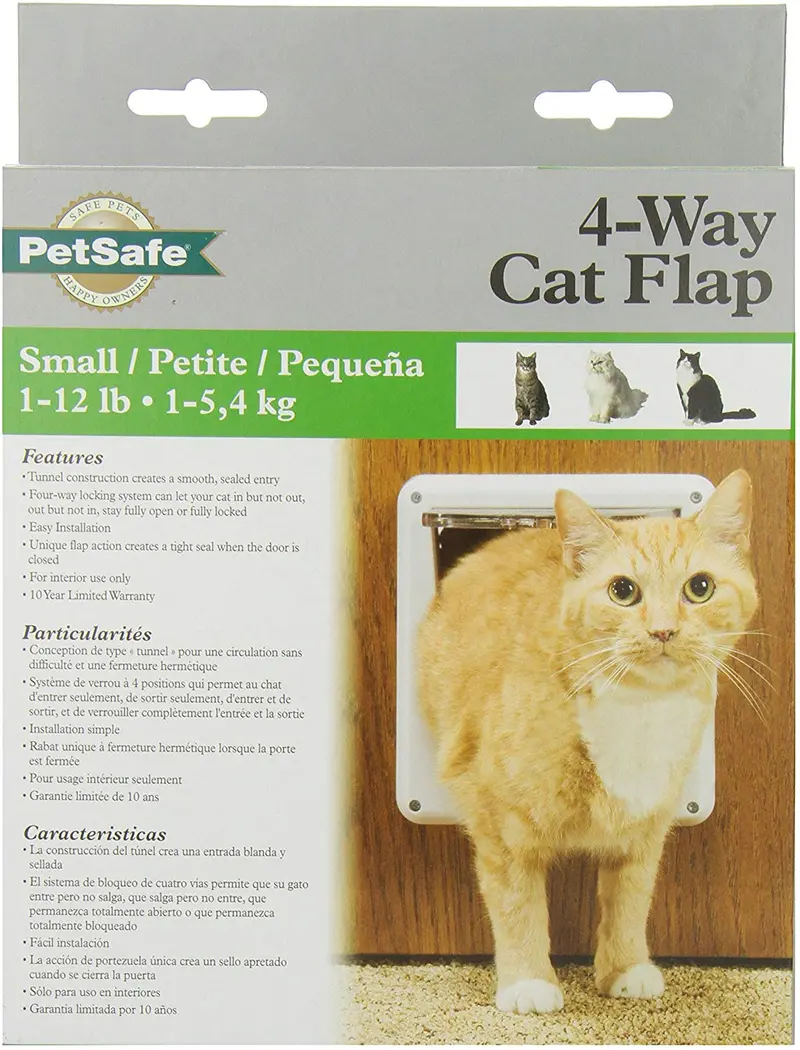 PetSafe cuatro forma cat Flap, color blanco