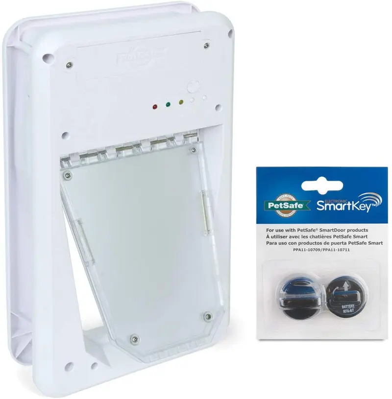 PetSafe Electronic SmartDoor - Puerta de perro y gato activada por collar
