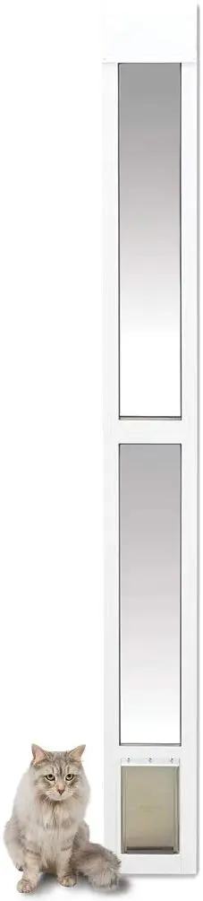 PetSafe - Puerta deslizante de cristal para gatos y perros, ideal para puertas correderas de apartamentos y patios, pequeñas, medianas y grandes mascotas
