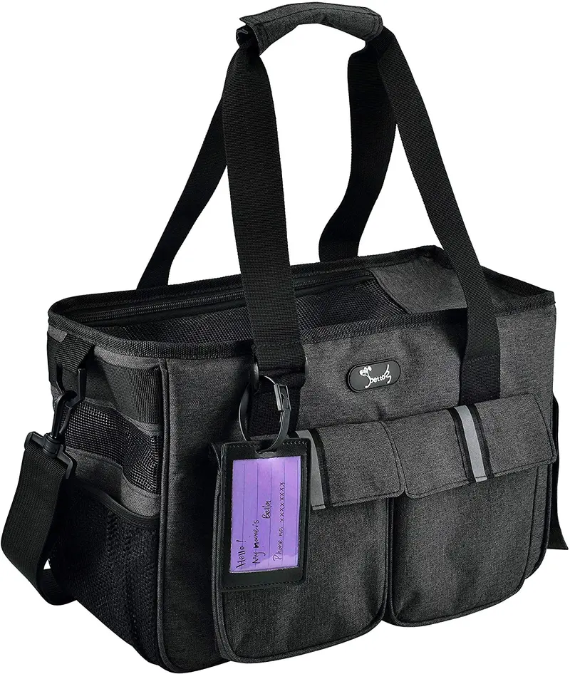 Pettom - Bolsa de viaje para perros y gatos con forro polar, resistente para perros pequeños, gatos, cachorros, gatitos, conejos